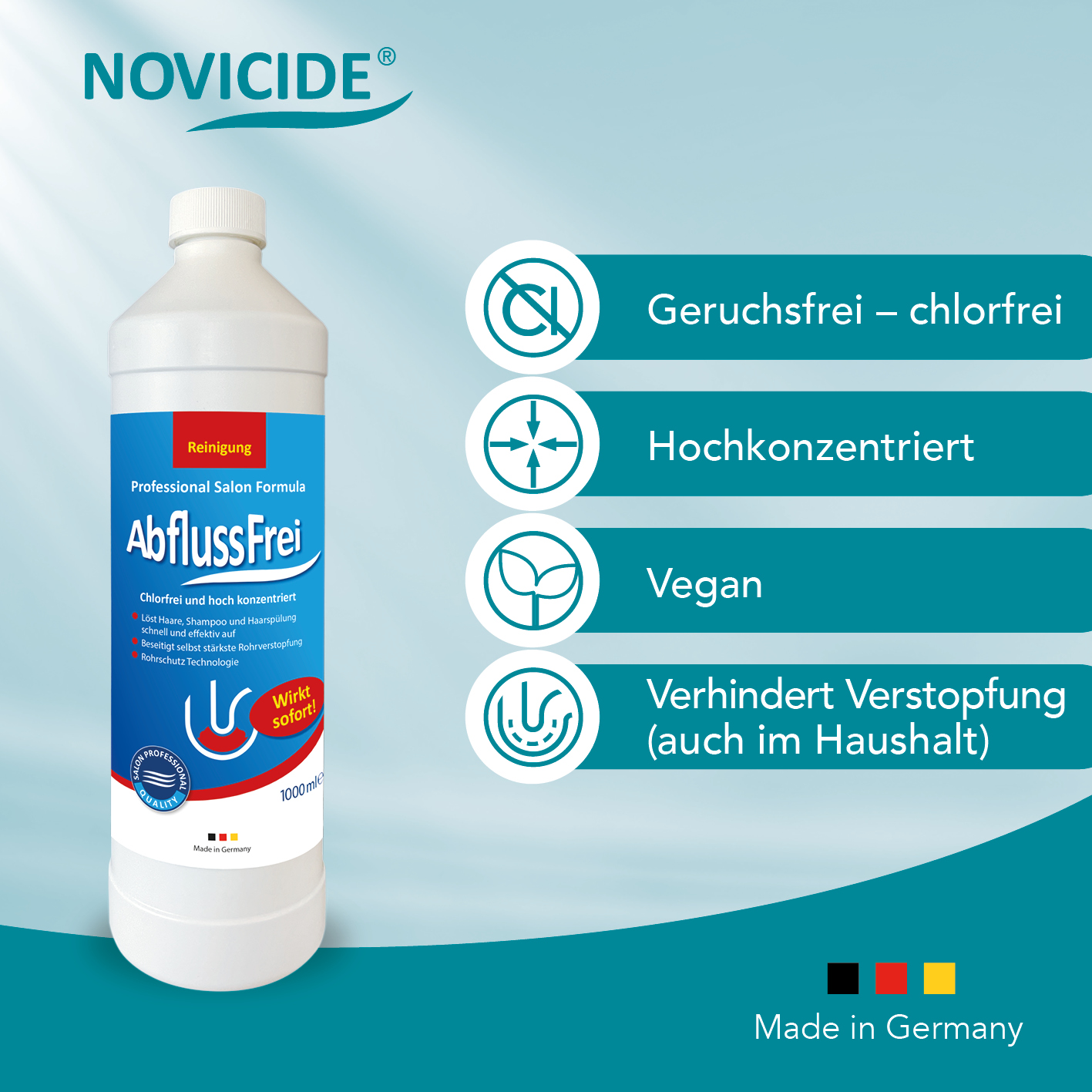 ABFLUSS FREI Professional Salon Abflussreiniger – Bild 2