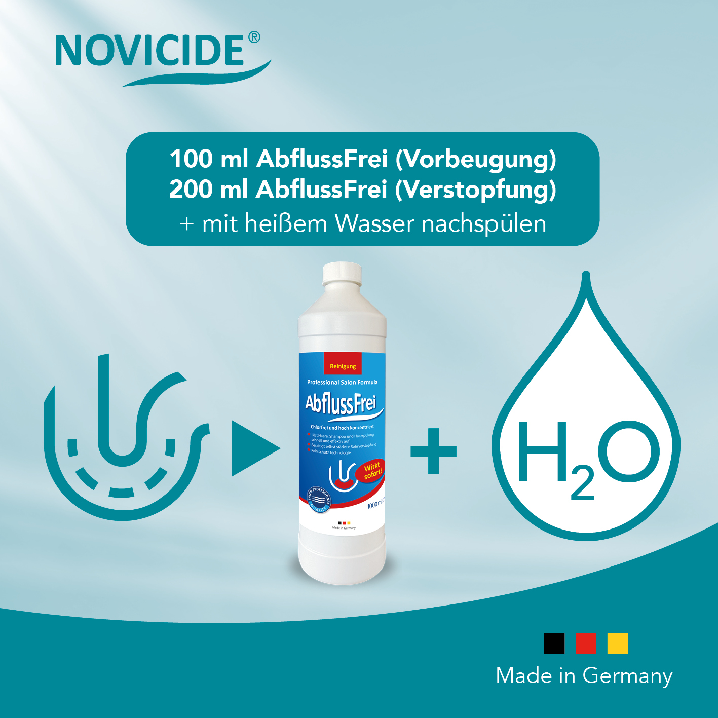 ABFLUSS FREI Professional Salon Abflussreiniger – Bild 3